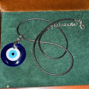 Blue Evil Eye Pendant Necklace